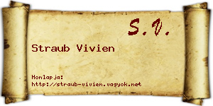 Straub Vivien névjegykártya